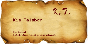 Kis Talabor névjegykártya